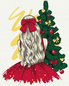 Розпис по номерах 40х50 BS51354 Новорічна красуня brushme Брашми