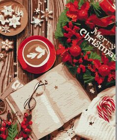 Розпис по номерах 40х50 BS51367 Щасливого Різдва brushme Брашми