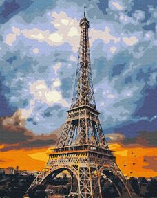 Розпис по номерах 40х50 BS51680 Залізна пані Парижу brushme Брашми