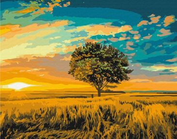 Розпис по номерах 40х50 BS52578 Золотий захід сонця brushme Брашми