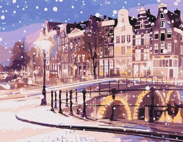 Розпис по номерах 40х50 BS52739 Казка зимового Амстердаму brushme Брашми 8758