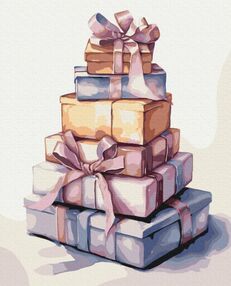 Розпис по номерах 40х50 BS53843 Гора подарунків brushme Брашми