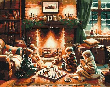 Розпис по номерах 40х50 BS53848 Коли за вікном завірюха brushme Брашми