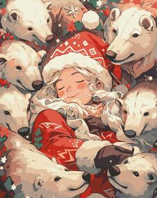 Розпис по номерах 40х50 BS53851 Полярні обійми brushme Брашми