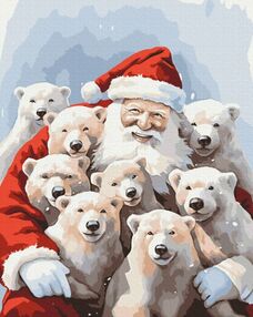 Розпис по номерах 40х50 BS53852 Друзі Санти brushme Брашми