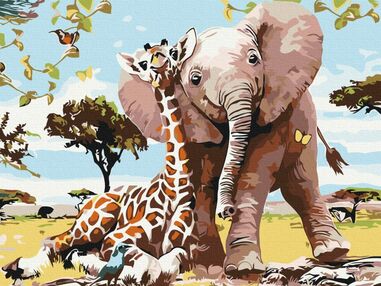 Розпис по номерах 30х40 RBS8895 Милі друзі brushme Брашми