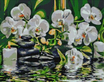 Алмазна мозаїка 40х50 DBS1002 Спокій біля орфідей brushme Брашми