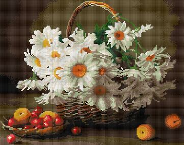 Алмазна мозаїка 40х50 DBS1004 Польові ромашки brushme Брашми