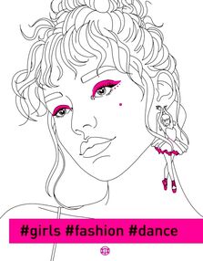 розмальовка #girls#fashion#dance (фіолетова) розмальовка #girls#fashion#dance (фіолетова)