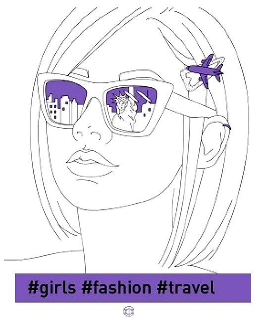 розмальовка #girls#fashion#Travel (фіолетова) Ціна (цена) 130.00грн. | придбати  купити (купить) розмальовка #girls#fashion#Travel (фіолетова) доставка по Украине, купить книгу, детские игрушки, компакт диски 0