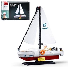 конструктор sluban морська серія яхта 20,9 см 1:35 фігурка 260 деталей m38-b1190