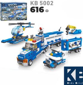 конструктор поліцейська техніка 616 деталей 5 в 1 kb 5002