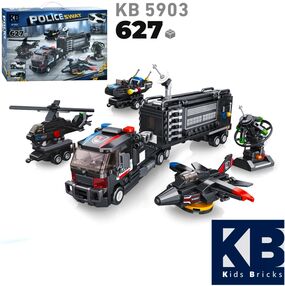 конструктор поліцейська техніка 627 деталей 5 в 1 kb 5903