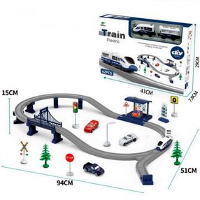 Залізниця 65 деталей вагон машинка 3 штуки AU5883