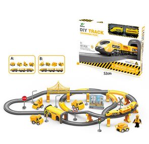 Залізниця  локомотив 2 вагони будтехніка 92 елемента  AU6881AB