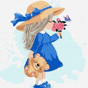 Розпис по номерах 30х30 КНО6092 Маленька дівчинка "Ідейка"