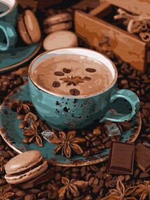 Розпис по номерах 30х40 КНО5666 Натюрморт з кавою "Ідейка"