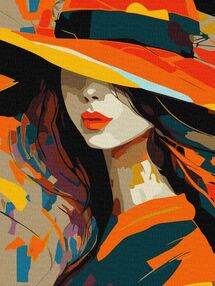 Розпис по номерах 30х40 КНО8326 Елегантна дама "Ідейка"