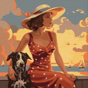 Розпис по номерах 40х40 КНО2536 Атмосфера моря "Ідейка"