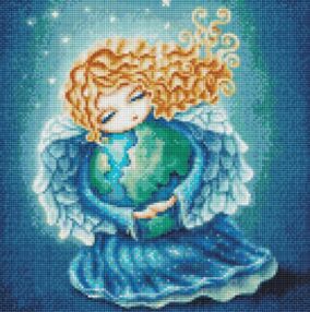Алмазна мозаїка 40х40 АМО7572 Ангел землі "Ідейка"