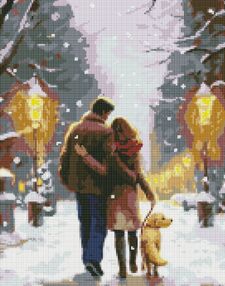 Алмазна мозаїка 40х50 АМО7820 Сімейна прогулянка "Ідейка"