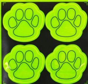 наліпки світовідбиваючі мячі зірочки лапки 4 штуки на листі в асортименті