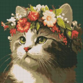 Алмазна мозаїка 40х40 АМО7665 Весняний вінок "Ідейка"