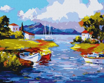 Розпис по номерах 40х50 КНО2769 У тихій лагуні  "Ідейка"