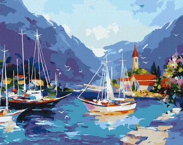 Розпис по номерах 40х50 КНО2770 У морській бухті "Ідейка"