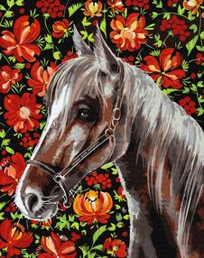 Розпис по номерах 40х50 КНО6501 Вірний кінь"Ідейка"