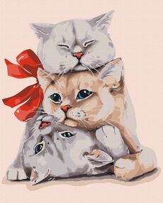 Розпис по номерах 40х50 BS52896 Пухнасті подарунки  brushme Брашми