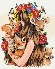 Розпис по номерах 40х50 BS53746 Берегиня лісу  brushme Брашми