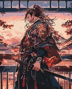 Розпис по номерах 40х50 BS53833 Самурай   brushme Брашми