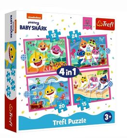 Пазли 4 в 1 34378 Маленька акула/ Trefl