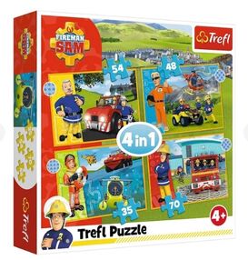 Пазли 4 в 1 Пожежник Сем Trefl 34387