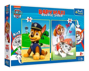 Пазли + розмальовка 10 + 10 елементів BABY MAXI Щенячий патруль Trefl 43003