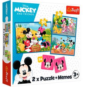Пазли 2 в 1 + Мемо 93344 Знайомство з Міккі/Міккі Маус Trefl