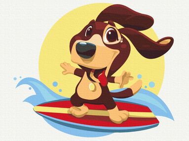 Розпис по номерах 30х40 KBS0114 Серфер Лео brushme Брашми