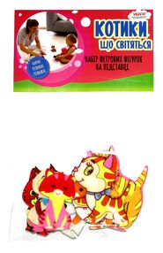 Фетрові сувенірні фігурки Котики що світяться