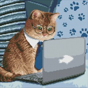 Алмазна мозаїка б/підрамн 40х40 АМС7731 Маленький розумник "Ідейка"