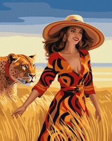 Розпис по номерах 40х50 КНО8340  Прогулянка у полі "Ідейка"