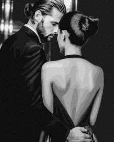 Розпис по номерах 40х50 КНО8372  Поруч із коханою  "Ідейка"