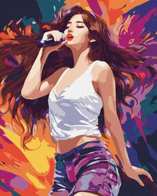 Розпис по номерах 40х50 КНО8374  Чарівна співачка  "Ідейка"