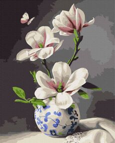Розпис по номерах 40х50 BS51906  Натюрморт з орхідеєю brushme Брашми