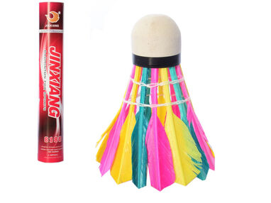 воланчик кольоровий перо для гри в бадмінтон ціна за 1 штуку МS 0152 воланчик кольоровий перо для гри в бадмінтон ціна за 1 штуку МS 0152