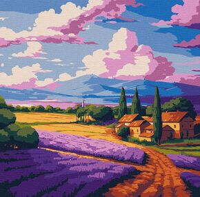 Розпис по номерах 30х30 КНО6345 Лавандове поле "Ідейка"