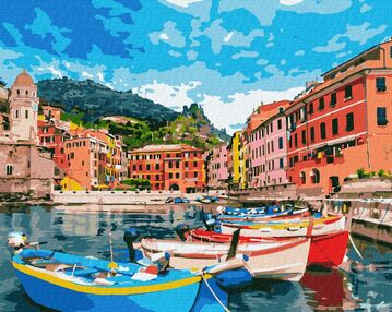 Розпис по номерах 40х50 КНО2725 Містечко Італії "Ідейка"