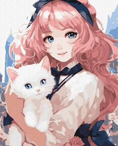 Розпис по номерах 40х50 КНО8390 Мій улюблений котик "Ідейка"