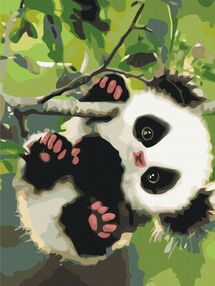 Розпис по номерах 30х40 RBS51959 Грайлива панда brushme Брашми