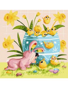 Розпис по номерах 40х40 SBS021 Великоднє полювання brushme Брашми